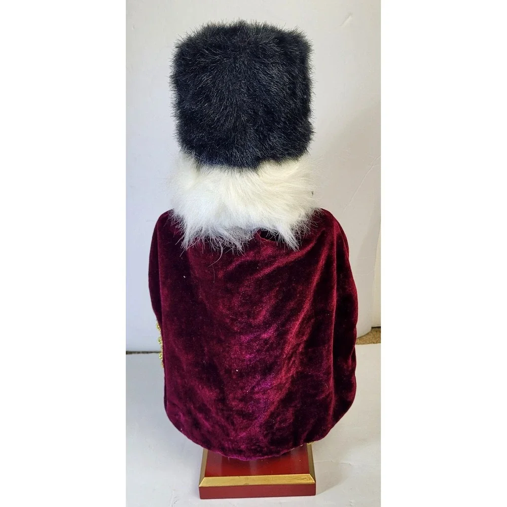 Vintage Nutcracker Christmas Red Green Glitter Hat‎ Opens Holiday Decor